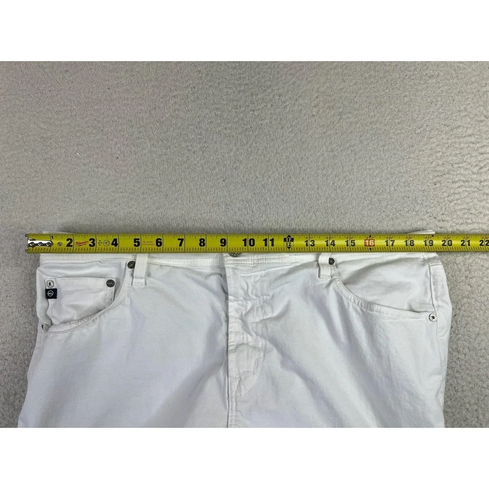 AG Adriano Goldschmied Jeans Mens 38x32 White Graduate Tailored Leg Stretch